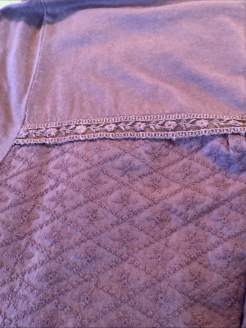 Women's TALBOTS Pink Button Henley Top & LOGO Lavish Purple Mixed TUNIC - Picture 13 of 13